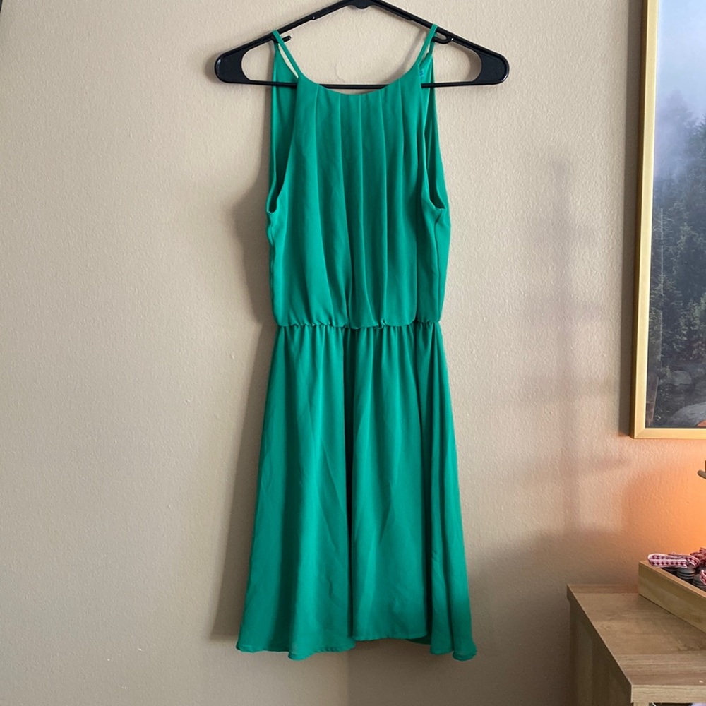 Emerald green dress